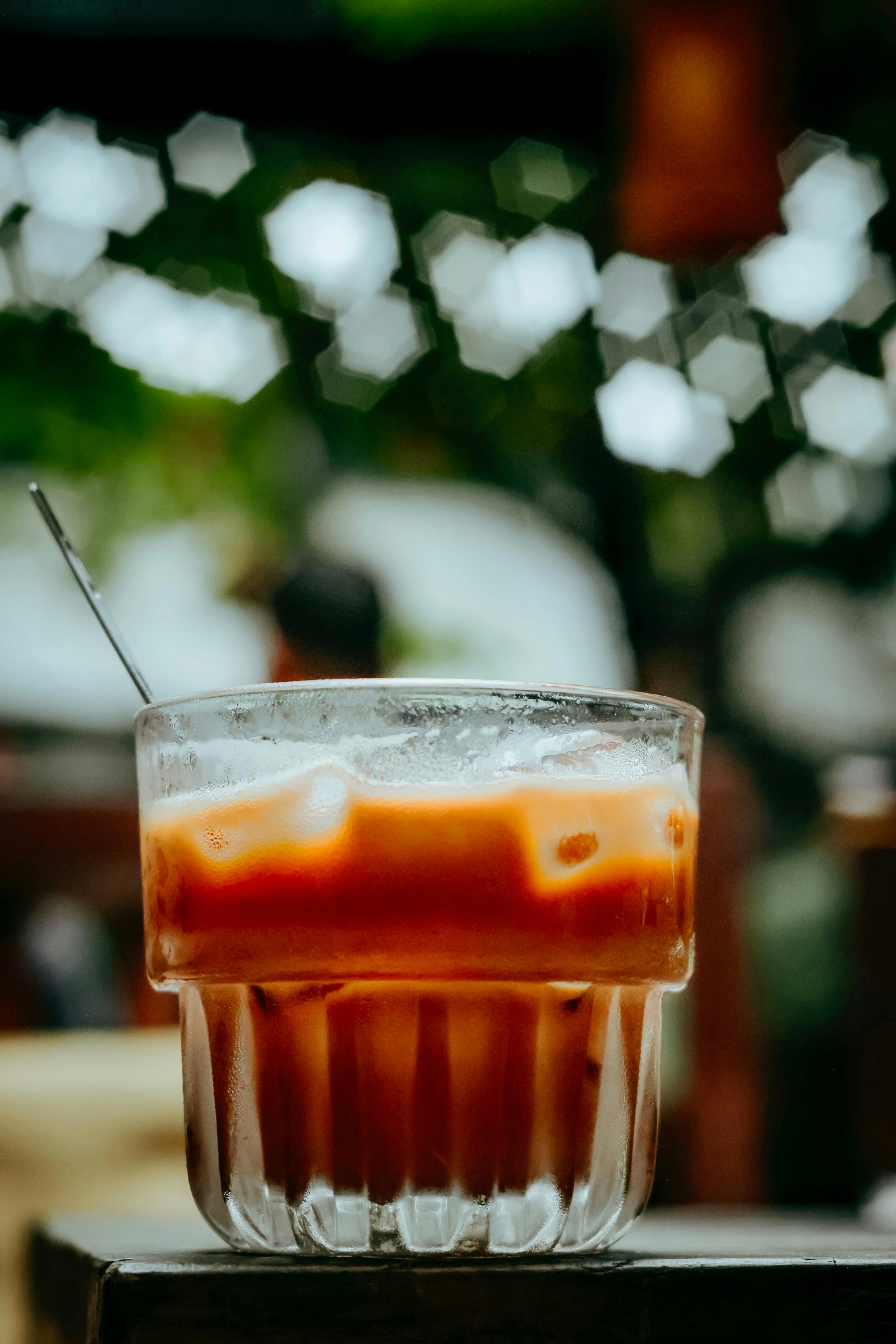 Glass of iced Mamma Chai tea